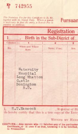 Birth Certificate