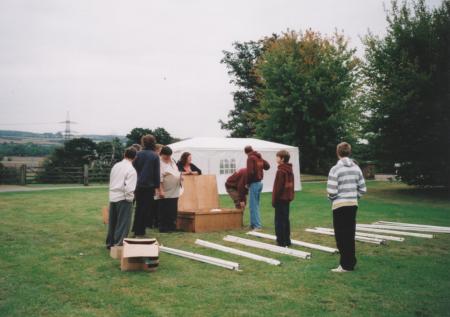 Erecting the Marquee
